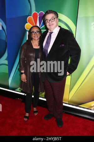 S. Epatha Merkerson et Oliver Platt ont assisté à l'avant-projet NBC 2019 qui s'est tenu à l'hôtel four Seasons le 13 mai 2019 à New York. Banque D'Images