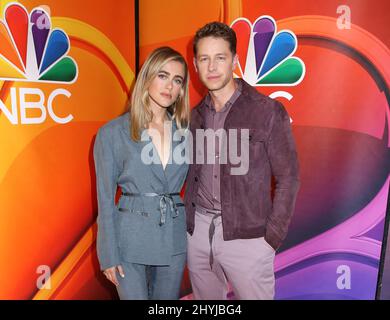 Melissa Roxburgh et Josh Dallas participant à NBCUniversal UpFront à New York Banque D'Images