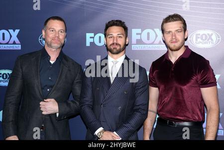 Peter Krause, Ryan Guzman et Oliver Stark assistent à Fox Networks dès le départ à New York Banque D'Images