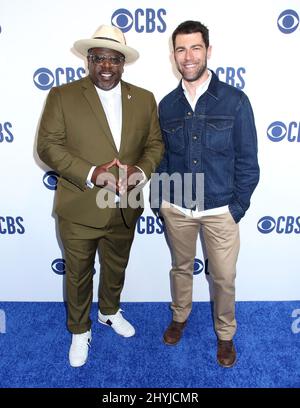 Cedric The Entertainer & Max Greenfield participant à l'avant-plan CBS 2019 qui s'est tenu au Todd English Food Hall Banque D'Images