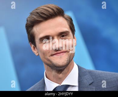 Hartley Sawyer arrivant à la « Godzilla: Roi des Monstres » Banque D'Images