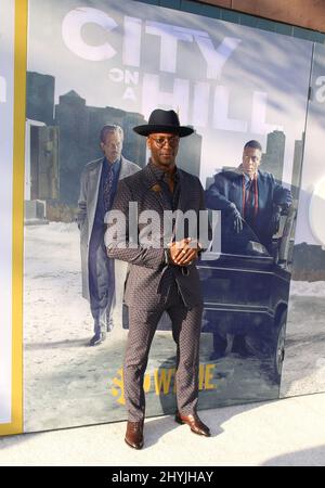 Aldis Hodge assistant à la première de Showtime's City on A Hill à New York Banque D'Images