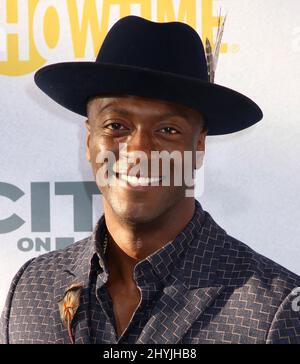 Aldis Hodge assistant à la première de Showtime's City on A Hill à New York Banque D'Images