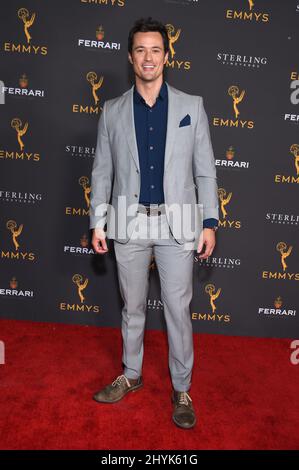 Matthew Atkinson arrive à la réception du groupe de pairs de programmation de jour à la Television Academy le 28 août 2019 à North Hollywood, aux États-Unis. Banque D'Images