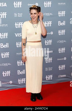 Kristen Stewart arrive à la conférence de presse de 'Seberg' pendant le Festival international du film de Toronto 2019 Banque D'Images