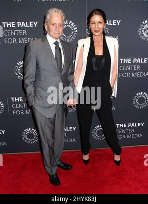 Michael Douglas et Catherine Zeta-Jones assistent À Un déjeuner de Paley pour célébrer Michael Douglas qui s'est tenu au Paley Centre for Media le 12 septembre 2019 à New York. Banque D'Images