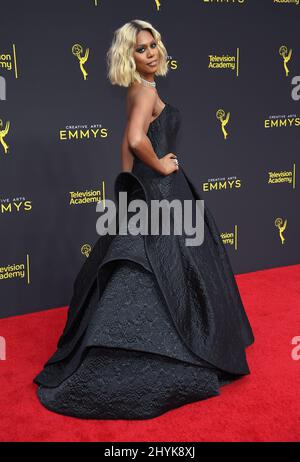 Laverne Cox aux Creative Arts Emmy Awards 2019 qui se tiennent au Microsoft Theatre Banque D'Images