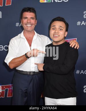 Simon Cowell et Kodi Lee à la finale du spectacle en direct de l'America's Got Talent Season 14 qui s'est tenue au Dolby Theatre le 18 septembre 2019 à Hollywood, Los Angeles. Banque D'Images