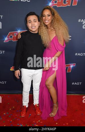 Kodi Lee et Leona Lewis à la finale du spectacle en direct de la saison 14 de l'America's Got Talent, qui s'est tenue au Dolby Theatre le 18 septembre 2019 à Hollywood, Los Angeles. Banque D'Images