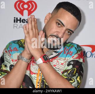 French Montana au festival de musique iHeartRadio 2019 qui s'est tenu à l'aréna T-Mobile Banque D'Images