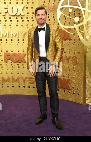 Nikolaj Coster-Waldau participant aux Primetime Emmy Awards 71st, qui se sont déroulés au Microsoft Theatre n Los Angeles, Californie Banque D'Images