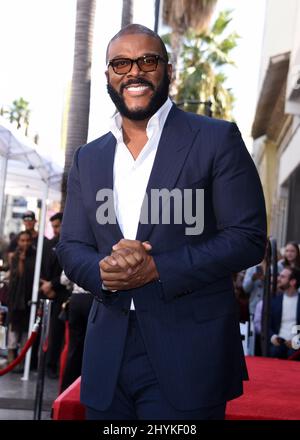 Tyler Perry lors de sa cérémonie du Hollywood Walk of Fame, le 1 octobre 2019 à Hollywood, Los Angeles. Banque D'Images