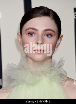 Thomasin McKenzie arrivant à la première JoJo Rabbit de Fox Searchlight à Los Angeles, tenue au Hollywood American Legion Post 43 Banque D'Images