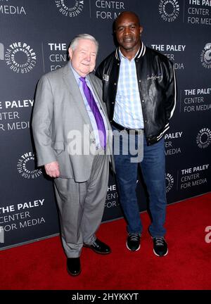 Frank A. Bennack Jr. Et Evander Holyfield en entreprise et dans la vie : Frank A. Bennack Jr. De Hearst en conversation avec Gayle King au Paley Center Banque D'Images