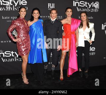 Carli Lloyd, Ali Krieger, Ashlyn Harris, Alex Morgan lors de la cinquième édition annuelle des InStyle Awards qui s'est tenue au Getty Center le 21 octobre 2019 à Los Angeles, en Californie. Banque D'Images