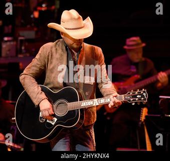 Jason Aldean assiste à la cérémonie et au concert d'induction du Temple de la renommée des musiciens 2019 qui se tiennent au Schermerhorn Symphony Centre de Nashville, Tennessee. Banque D'Images