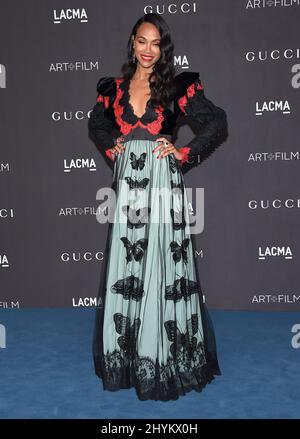 Zoe Saldana au Gala Art + film 2019 de LACMA qui s'est tenu au LACMA le 2 novembre 2019 à Los Angeles, CA. Banque D'Images