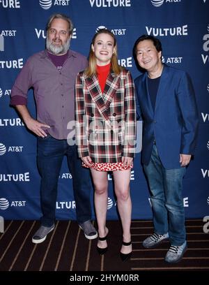 DaN Harmon, Gillian Jacobs et Ken Jeong au Vulture Festival Los Angeles 2019 qui s'est tenu à l'hôtel Hollywood Roosevelt le 10 novembre 2019 à Hollywood, Californie. Banque D'Images