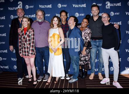 Chris McKenna, Gillian Jacobs, Dan Harmon, Alison Brie, Danny Pudi, Ken Jeong, Yvette Nicole Brown, Joel McHale et Jim Rash au Vulture Festival Los Angeles 2019 qui s'est tenu à l'hôtel Hollywood Roosevelt le 10 novembre 2019 à Hollywood, CA. Banque D'Images