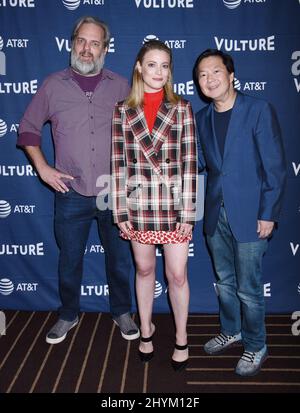 DaN Harmon, Gillian Jacobs et Ken Jeong au Vulture Festival Los Angeles 2019 qui s'est tenu à l'hôtel Hollywood Roosevelt le 10 novembre 2019 à Hollywood, Californie. Banque D'Images