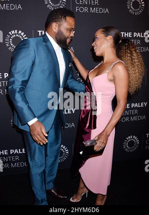 Anthony Anderson et essence Atkins au Paley Center for Media's 'The Paley Honors: A Special Tribute to Television's Comedy Legends' qui s'est tenu à l'hôtel Beverly Wilshire le 21 novembre 2019 à Beverly Hills, Californie. Banque D'Images