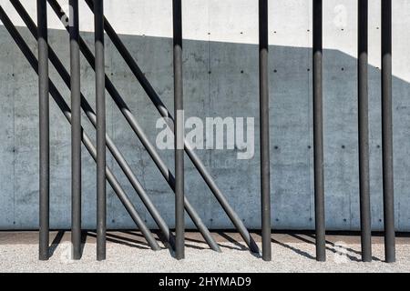 Vitra Fire Station, architecte Zaha Hadid, détail, architecture moderne, Vitra Campus, Vitra Design Museum, Weil am Rhein, Bade-Wurtemberg, Allemagne Banque D'Images