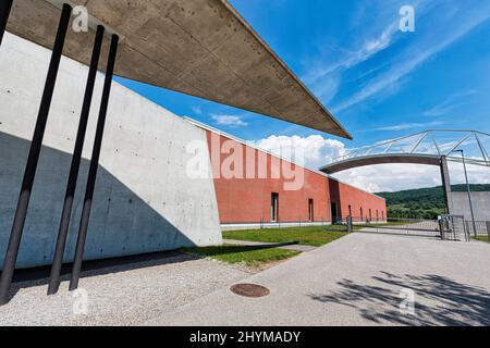 Vitra Fire Station, architecte Zaha Hadid, architecture moderne, Campus Vitra, Musée du design Vitra, Weil am Rhein, Bade-Wurtemberg, Allemagne Banque D'Images