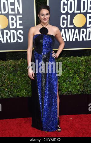 Shailene Woodley au Golden Globe Awards 77th qui a eu lieu à l'hôtel Beverly Hilton le 5 janvier 2020 à Beverly Hills, Los Angeles. Banque D'Images