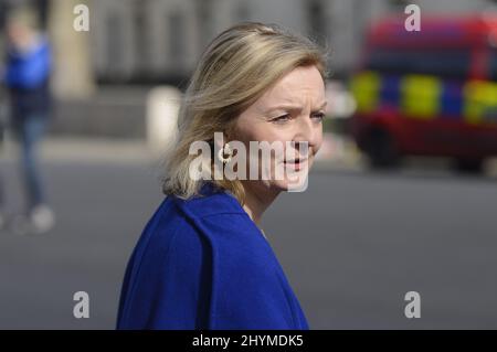 Liz Truss MP (con: South West Norfolk) - Secrétaire d'État aux Affaires étrangères, du Commonwealth et du développement du Royaume-Uni (Secrétaire aux Affaires étrangères Banque D'Images