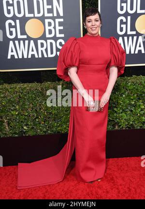 Olivia Colman au Golden Globe Awards 77th qui s'est tenu à l'hôtel Beverly Hilton le 5 janvier 2020 à Beverly Hills, Los Angeles. Banque D'Images