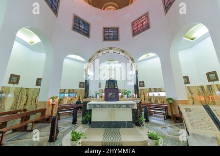 Église de la Béatitude, Mer de Galilée, Israël Banque D'Images