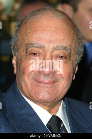 MOHAMED AL FAYED ASSISTE À LA PREMIÈRE DU FILM "PETER PAN" À LONDRES. IMAGE : PRESSE BRITANNIQUE Banque D'Images