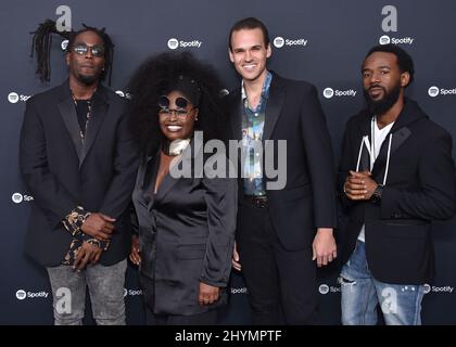 Tank et The Bangas arrivent à la fête Spotify Best New Artist 2020 au Lot le 23 janvier 2020 à West Hollywood, Los Angeles. Banque D'Images