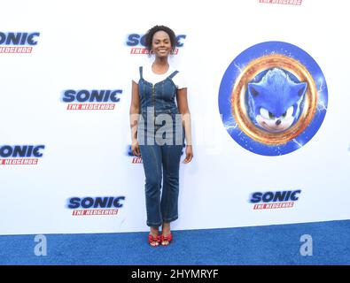 Tika Sumpter à l'événement de la Journée de la famille « Sonic the Hedgehog » qui a eu lieu au Paramount Studio le 25 janvier 2020 à Hollywood, en Californie. Banque D'Images