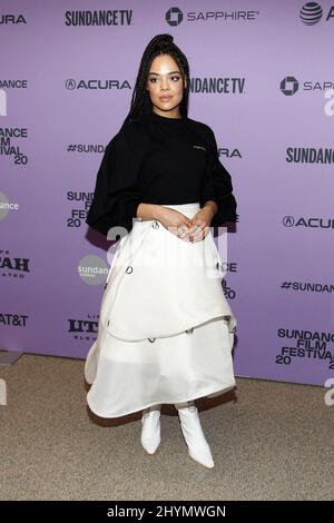 Tessa Thompson à la première de « l'amour de Dylvie » lors du Sundance film Festival 2020 qui s'est tenu au théâtre Eccles le 27 janvier 2020 à Park City, Utah. Banque D'Images