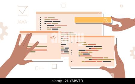 Concept de programmation Illustration de Vecteur