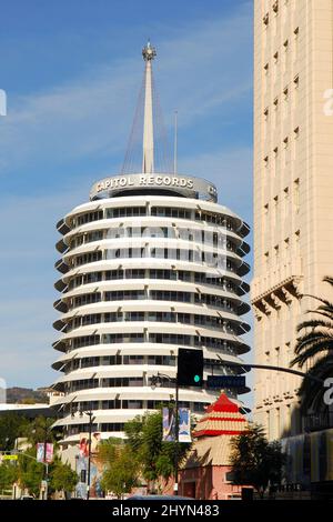 Capitol Records on Vine St. photo: UK Press Banque D'Images