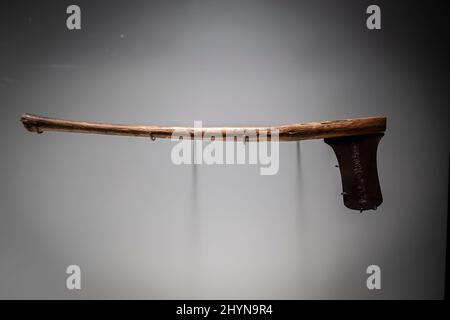 ax, modèle d'un outil de dépôt de fondation, 18th dynastie régnant Hapshepsut, Deir el-Bahari, Thèbes, Egypte, collection du British Museum Banque D'Images