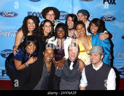 Les candidats américains à l'Idol assistent au 2007 American Idol Top 12 Finalists Party. Photo : presse britannique Banque D'Images