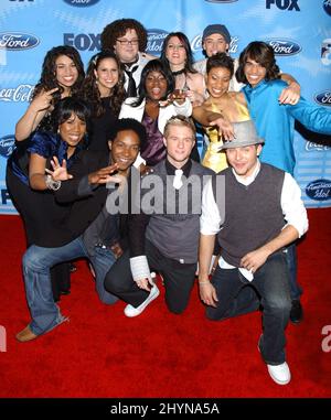 Les candidats américains à l'Idol assistent au 2007 American Idol Top 12 Finalists Party. Photo : presse britannique Banque D'Images