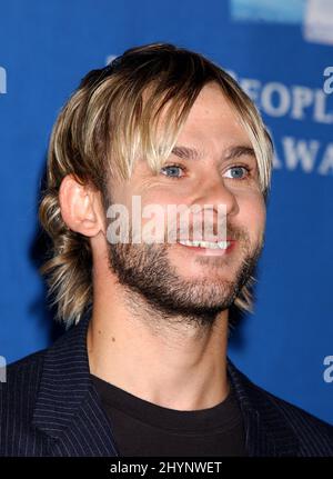 Dominic Monaghan assiste aux nominations annuelles des People's Choice Awards 32nd à Hollywood. Photo : presse britannique Banque D'Images