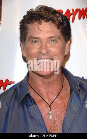 David Hasselhoff participe à la fête de sortie de DVD Baywatch Season One & Two à Santa Monica. Photo : presse britannique Banque D'Images