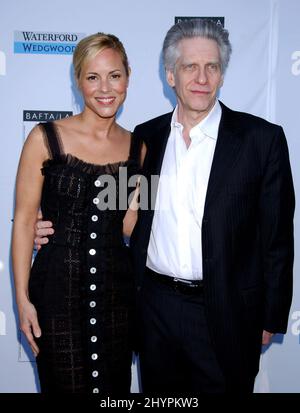 Maria Bello et David Cronenberg assistent à la fête annuelle BAFTA/LA Tea Party 12th au Park Hyatt Hotel, Californie. Photo : presse britannique Banque D'Images