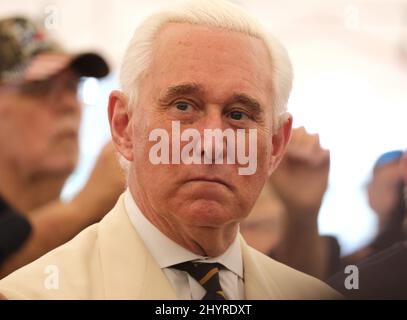 Roger Stone à l'église de la Bible Global Vision à Mt. Juliet, TN., le 30 août 2020 Banque D'Images