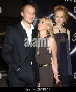 Heath Ledger, Naomi Watts et Nicole Kidman assistent à la première « The Ring » au Mann's Bruin Theatre de Westwood, Californie. Banque D'Images