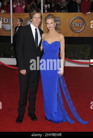 Kevin Bacon et Kyra Sedgwick arrivent aux Screen Actors Guild Awards 14th qui se tiennent au Shrine Auditorium de Los Angeles. Banque D'Images