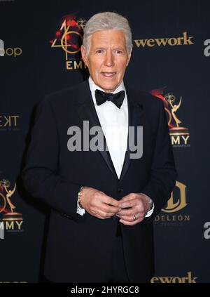 Alex Trebek est décédé à l'âge de 80 ans d'un cancer à Los Angeles, ca. Le 8 novembre 2020 Alex Trebek 46th Prix d'Emmy annuels de jour - salle de presse tenue au Centre civique de Pasadena le 5 mai 2019./AFF-USA Banque D'Images