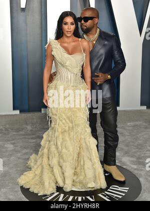 Kim Kardashian et Kanye West à la Vanity Fair Oscar Party 2020 qui s'est tenue au Wallis Annenberg Center for the Performing Arts le 9 février 2020 à Beverly Hills, CA. - Arroyo/AFF-USA.com Banque D'Images