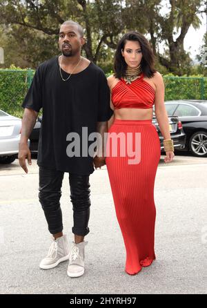 7 février 2015 Beverly Hills, ca. Kanye West et Kim Kardashian Roc Nation brunch pré-Grammy tenu aux bureaux de RocNation /AFF-USA.com Banque D'Images