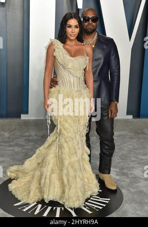 Kim Kardashian et Kanye West à la Vanity Fair Oscar Party 2020 qui s'est tenue au Wallis Annenberg Center for the Performing Arts le 9 février 2020 à Beverly Hills, CA. - Arroyo/AFF-USA.com Banque D'Images